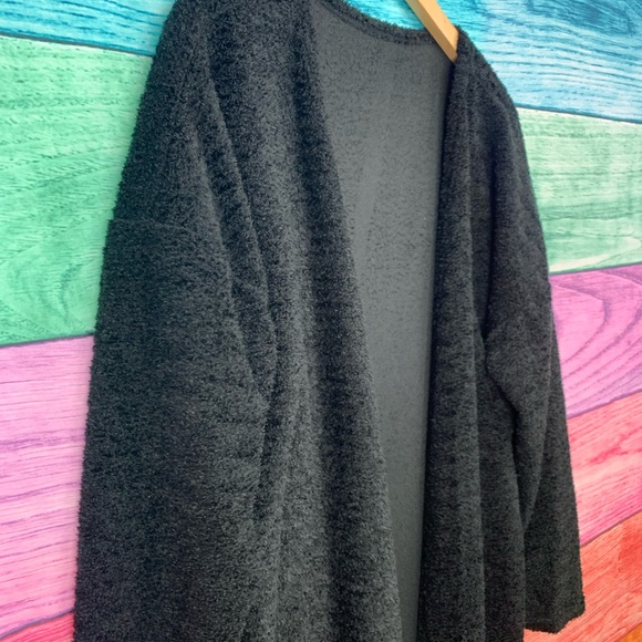 🖤LAST ONE!!🖤Coord Set black 3 piece long cardigan, crop top & leggings NWOT - Picture 8 of 14